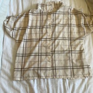 Tan/brown button up